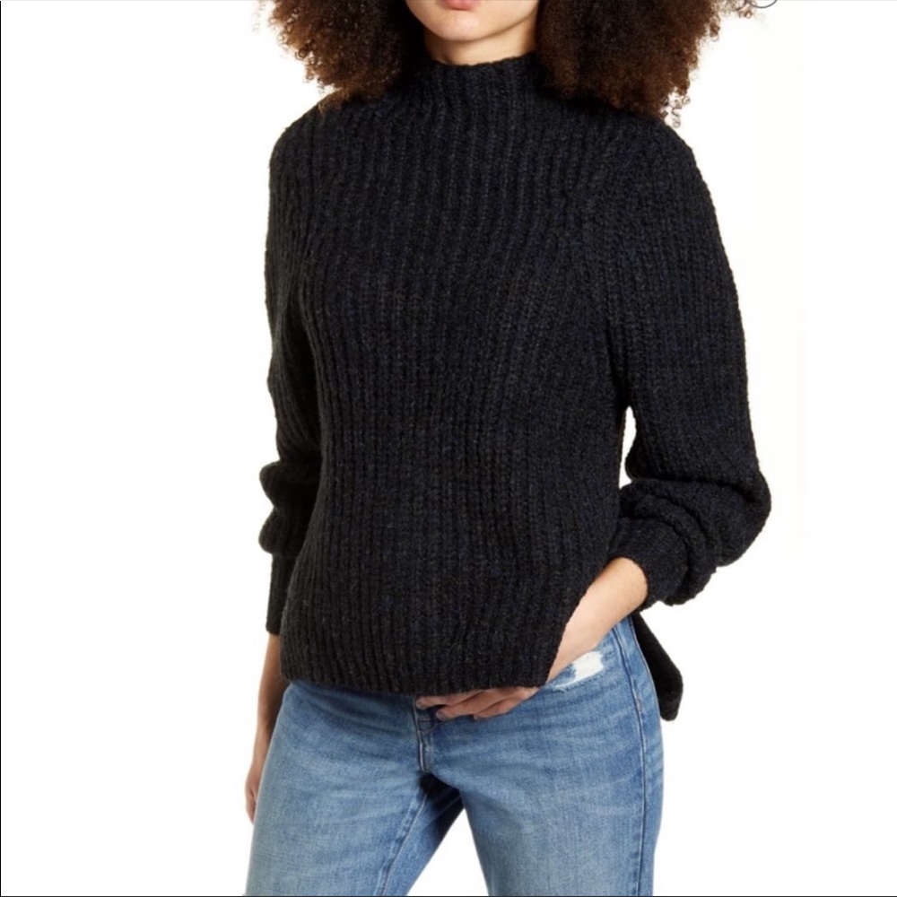 Leith Mock Neck Sweater XS